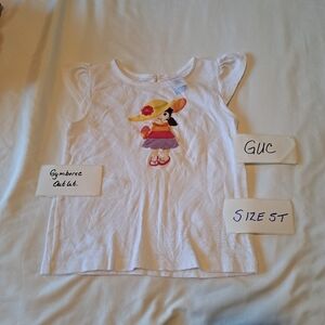 Gymboree girls size 5T Outlet white shirt Pretty Posies line